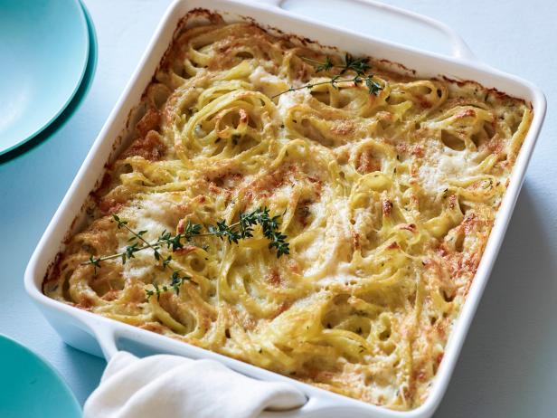 Creamy Baked Fettucine with Asiago and Thyme