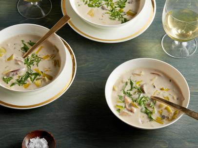 Ina Garten's WIld Cream of Mushroom Soup for Mystery Guest as seen on Food Network's Barefoot Contessa