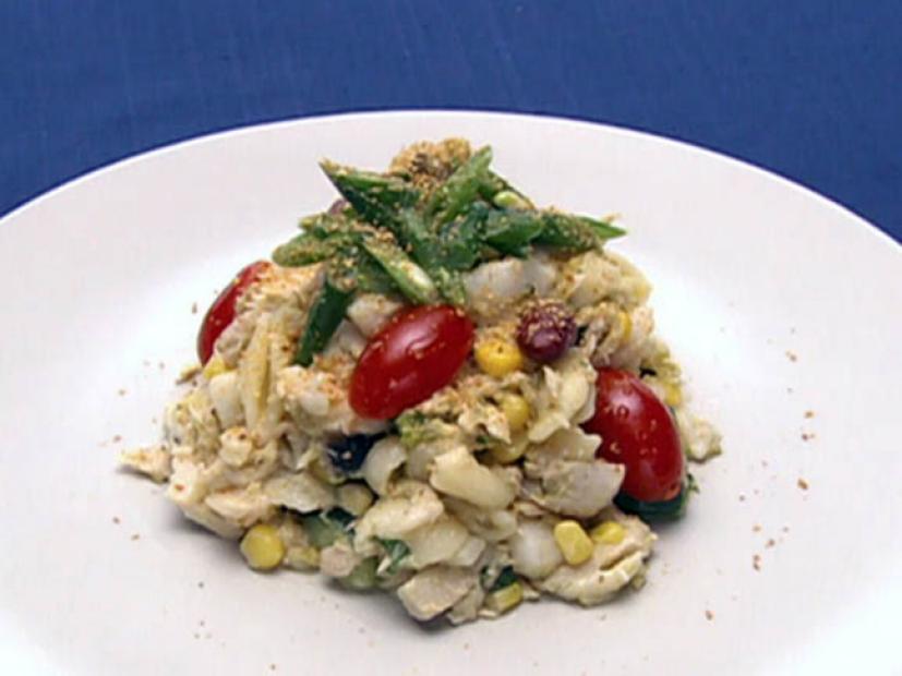 Dinner: Impossible Tradesmen's Tri-Seafood Salad with Basil Parm