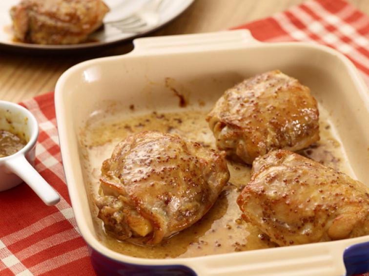 Maple Mustard Chicken Thighs Recipe Ellie Krieger Food Network