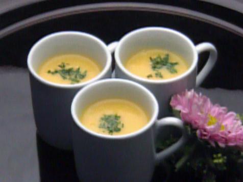 Champagne Peach and Mint Soup