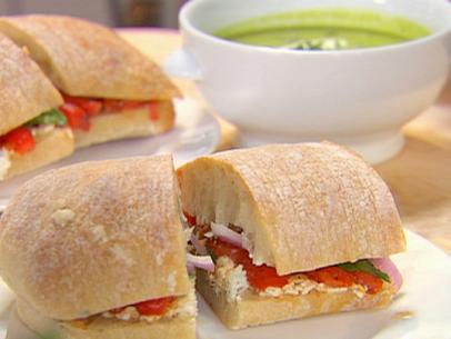 Pepper and Goat Cheese Sandwiches