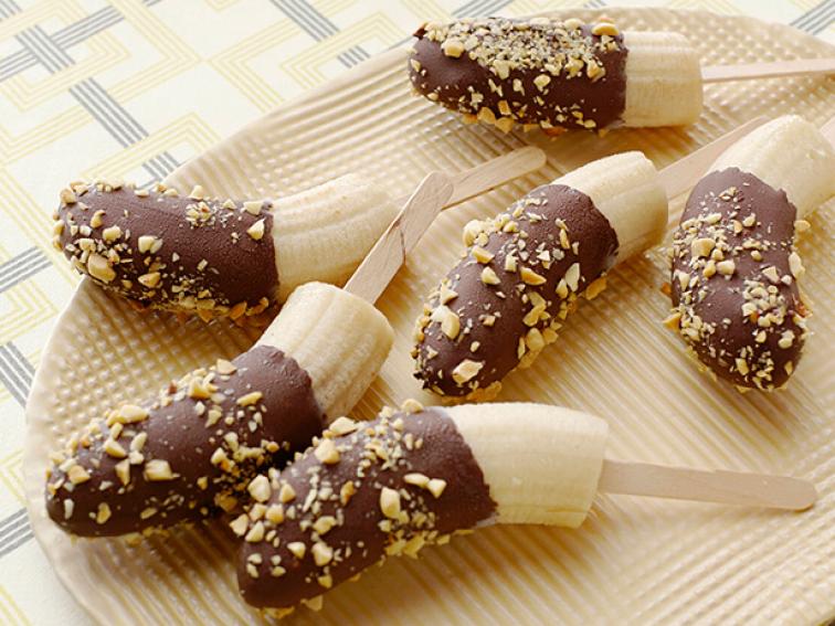 Chocolate Covered Banana Pops Recipe | Ellie Krieger | Food Network