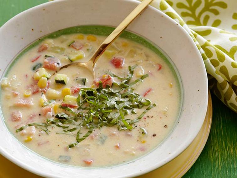 Creamy Corn and Vegetable Soup Recipe Ellie Krieger Food Network