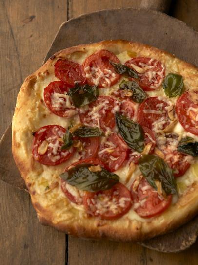 Pizza with Fresh Tomatoes and Basil-image