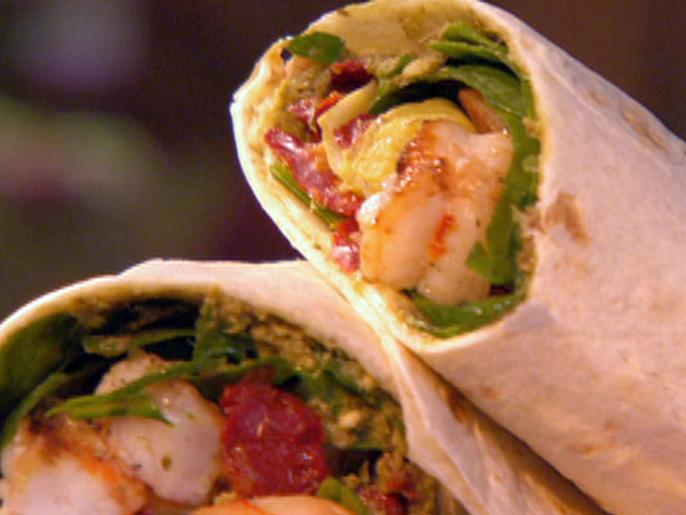 Mediterranean Shrimp Wraps Recipe Robin Miller Food Network