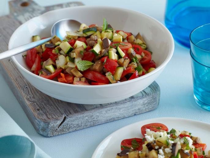 Grilled Vegetable Salad with Feta and Mint Recipe Ellie Krieger