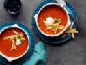 Ellie Krieger’s Tomato-Tortilla Soup for Reshoots, as seen on Food Network.