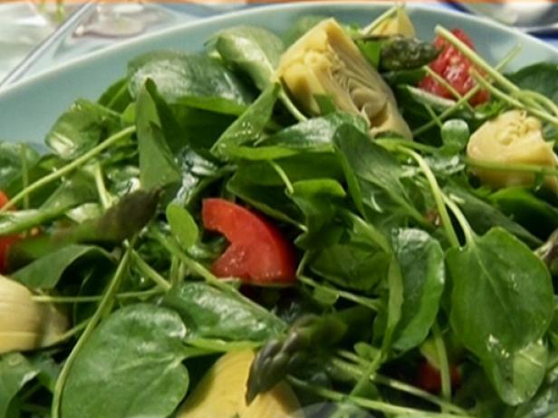 Artichokes, Asparagus, and Watercress Salad with Cumin Vinaigrette image