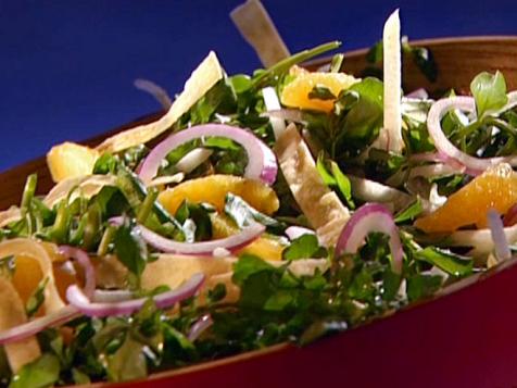 Best Dressed Watercress with Crispy Tortillas