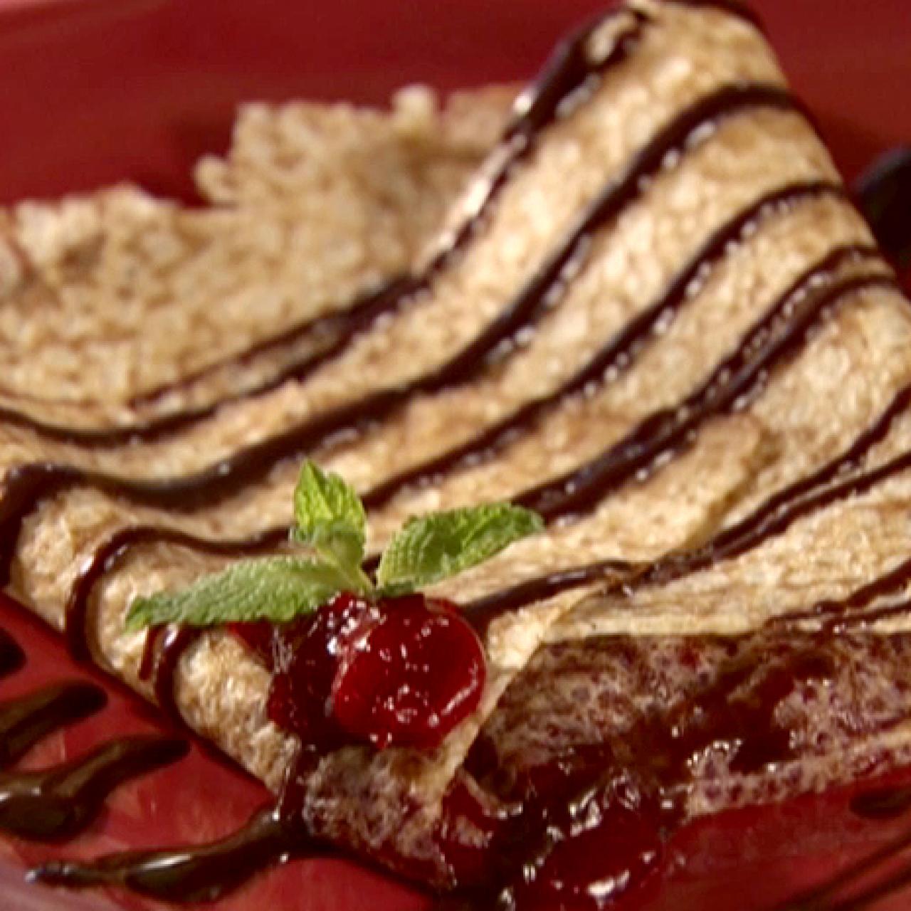 Brandied Cherry Crepes Recipe, Sandra Lee