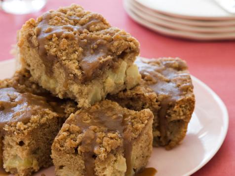 Apple Coffee Cake with Crumble Topping and Brown Sugar Glaze