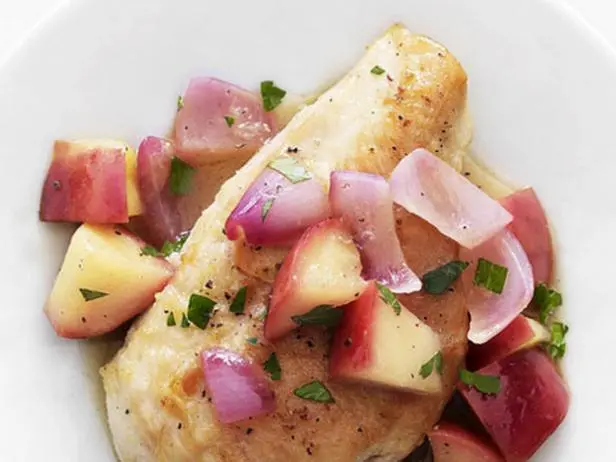 Chicken with Apple, Onion and Cider Sauce Recipe - Food Network
