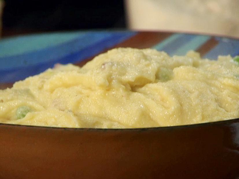 Polenta with Peas and Pancetta. Rachael Ray30 Minute MealsaTM-1906