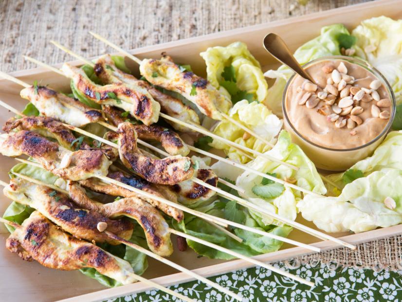 Chicken Satay With Peanut Sauce Recipe Tyler Florence Food Network