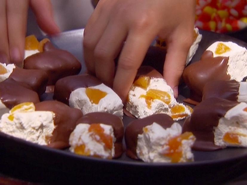 Chocolate-Dipped Nougat with Dried Apricots. Giada De LaurentiisGiada At HomeGH-0102