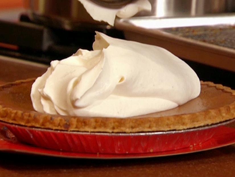 Pumpkin Pie with Almond Spiced Whipped Cream. Rachael Ray30 Minute MealsTMSP06