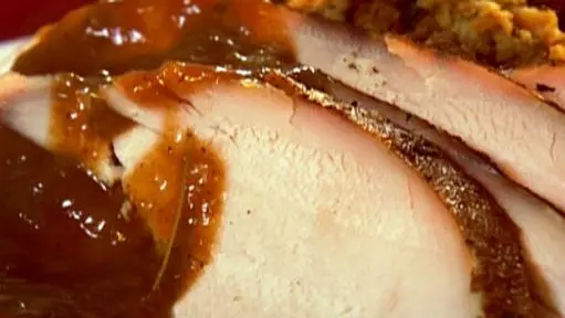 Smoked Turkey with BBQ Gravy