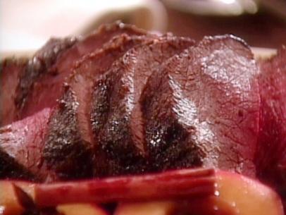 Leg of Venison with Cider-Baked Apples, Red Chard, and Cranberry SauceSara's SecretsSS1C28