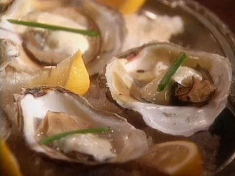 Oysters with Creme Fraiche, Lemon, and Tarragon