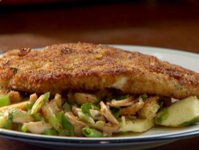 Turkey Cutlets with Gravy and Raw Stuffing Salad. Rachael Ray30 Minute MealsTM-1915