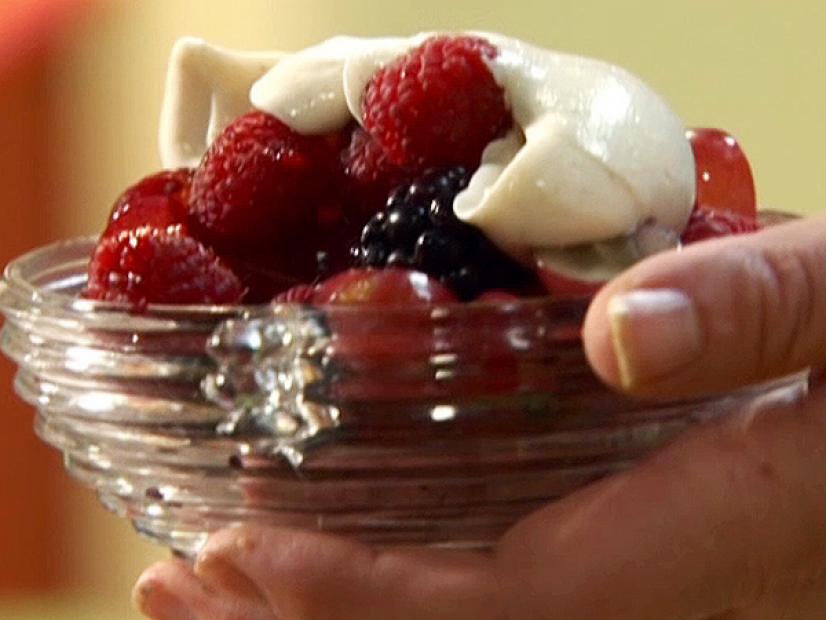 Fruit with Honey and Cinnamon Sauce. Rachael Ray30 Minute MealsTM-1920
