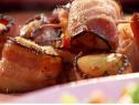 Balsamic Soaked Bacon Wrapped Scallops. Rachael Ray30 Minute MealsTM-1925