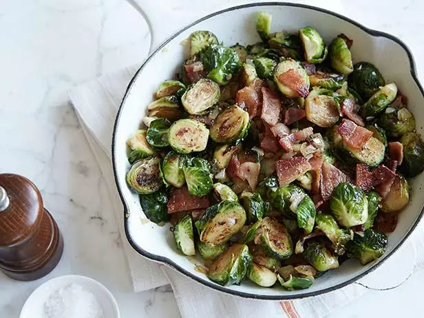 Brussels Sprouts with Bacon: Food Network Recipe | Sunny Anderson | Food Network