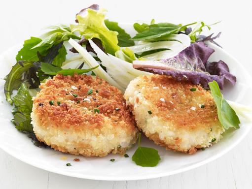 Risotto Cakes with Mixed Greens Recipe | Food Network Kitchen | Food ...