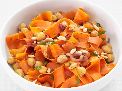 Carrots with Chickpeas and Pine Nuts