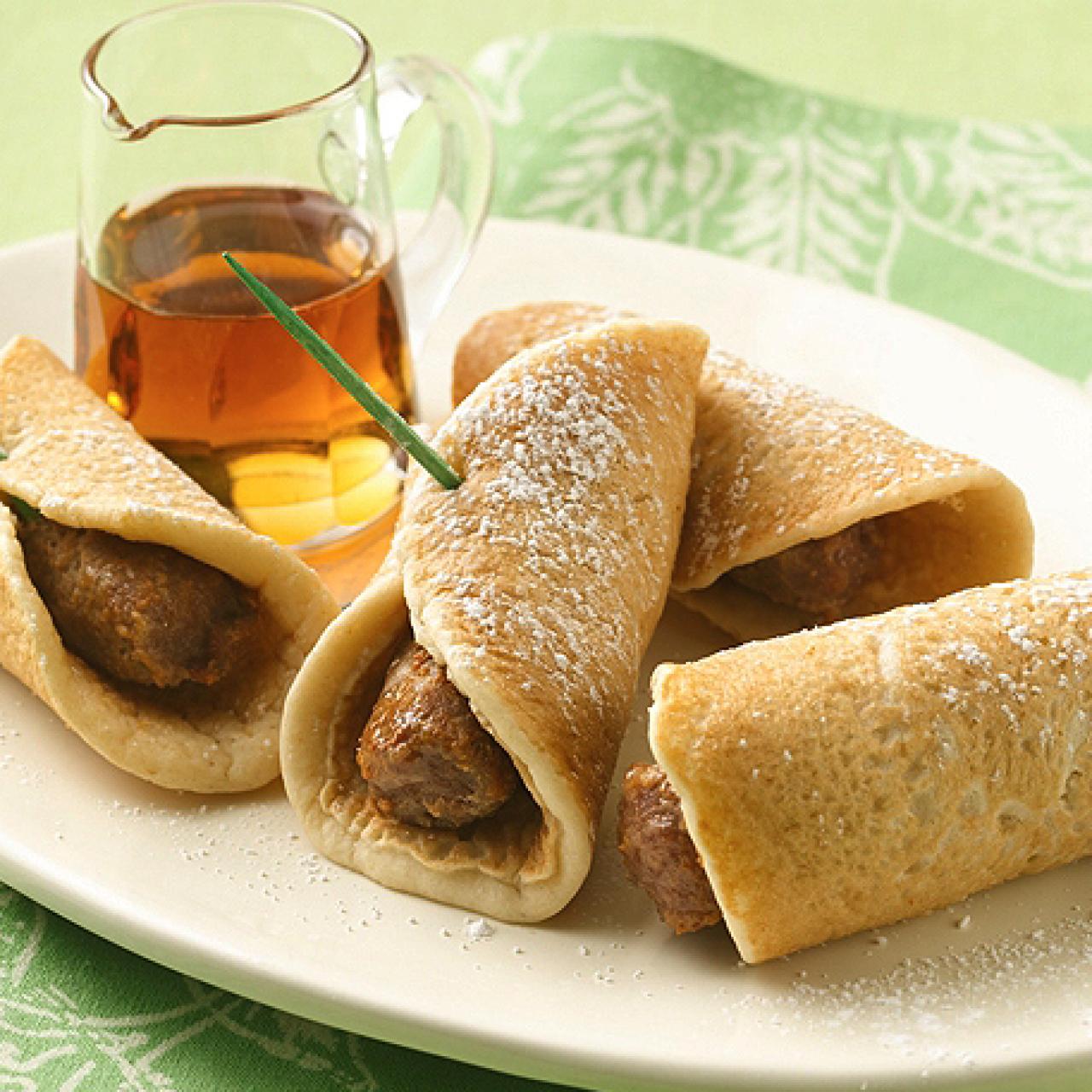 Brunch Recipe Ideas: Try These Easy Turkey Sausage Pancake Roll Ups!