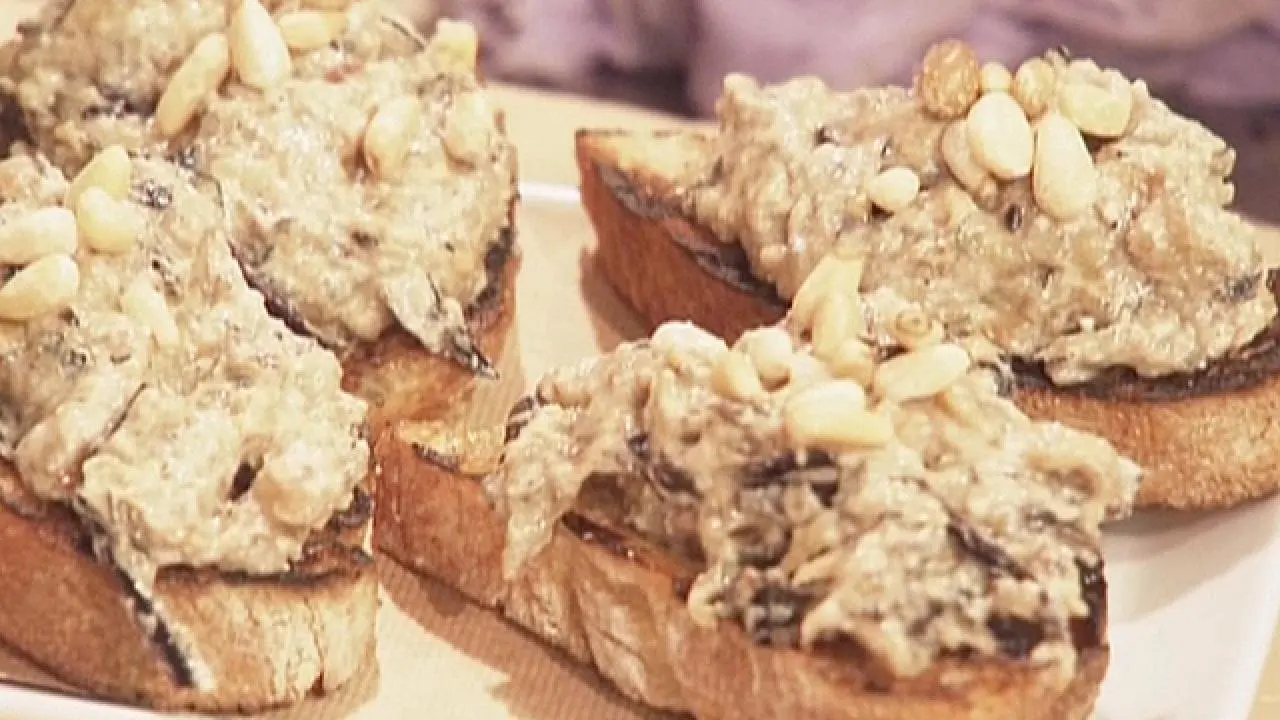 Grilled Eggplant Crostini