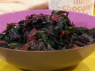 Seared Red Chard. Rachael Ray30 Minute MealsTM-1104