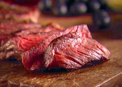 Rib-Eye Steak with Black Olive Vinaigrette