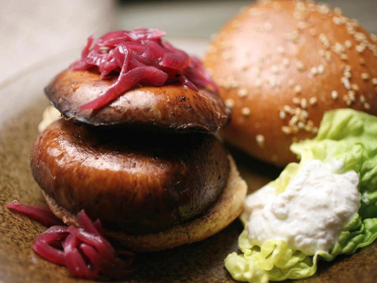 Grilled Portobello Burger with Onion Jam Recipe | Food Network Kitchen ...