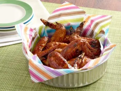 Orange glazed chicken wings