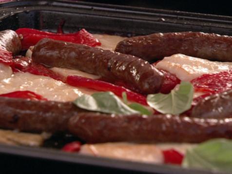 Merguez with Halloumi and Flame-Roasted Peppers