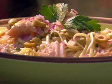 Linguine with Roasted Salmon and Lemon