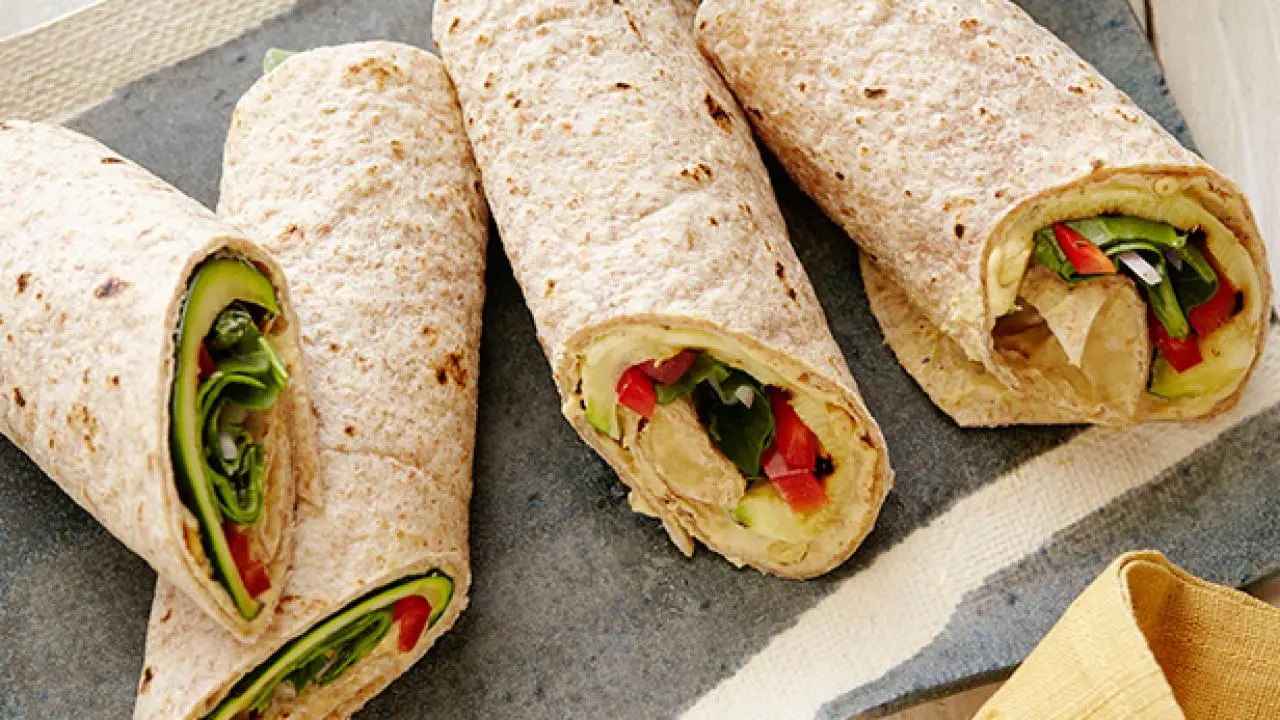 Hummus and Grilled Vegetable Wrap Recipe | Ellie Krieger | Food Network