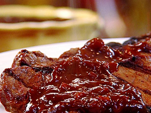 Steak with barbecue sauce sale