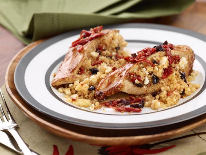 Couscous Stuffed Chicken Breast with Feta, SunDried Tomatoes and