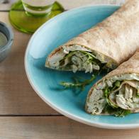 Giada De Laurentii's Rolled Chicken Sandwich with Arugula and Parsley Aioli as seen on Cooking Channel's Everyday Italian