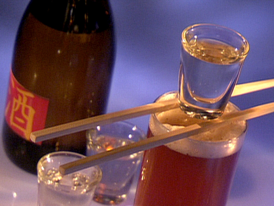 Sake Set for Sake Bombs Comes with Sake Set with 2 Full Glasses and Chopsticks. 