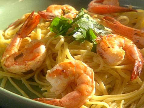 Emeril's Shrimp and Pasta with Chilis, Garlic, Lemon and Green Onions