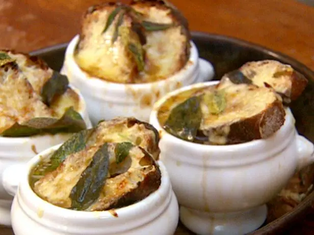 English Onion Soup with Sage and Cheddar Recipe | Jamie Oliver | Food