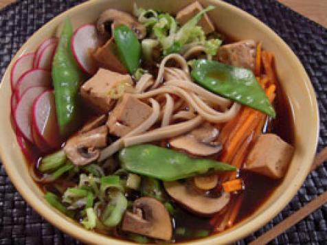 Asian Noodles in Broth with Vegetables and Tofu