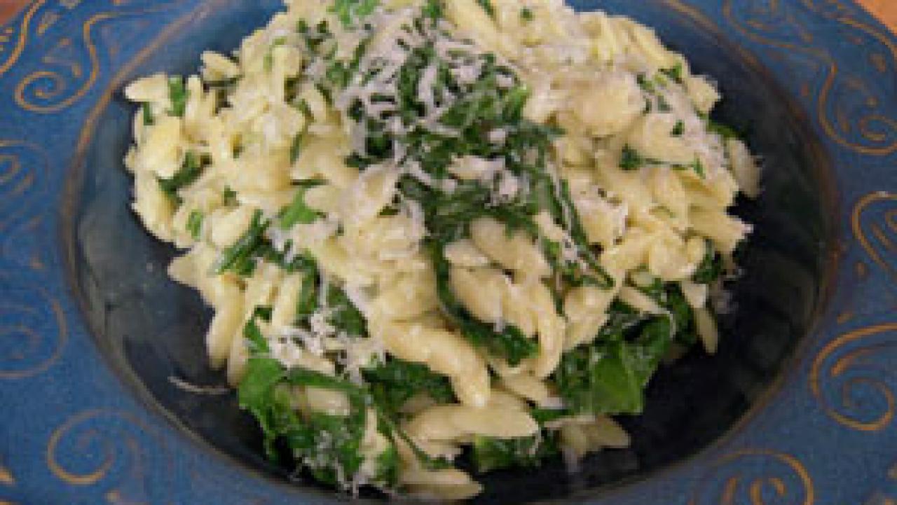 Orzo With Mustard Greens