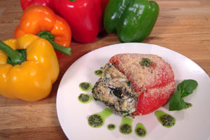 Swiss Chard And Ricotta Stuffed Roasted Peppers Recipe - Chef's 