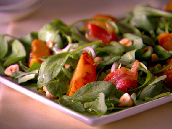 Arugula Salad with Grilled Fruit Recipe | Giada De Laurentiis | Food ...