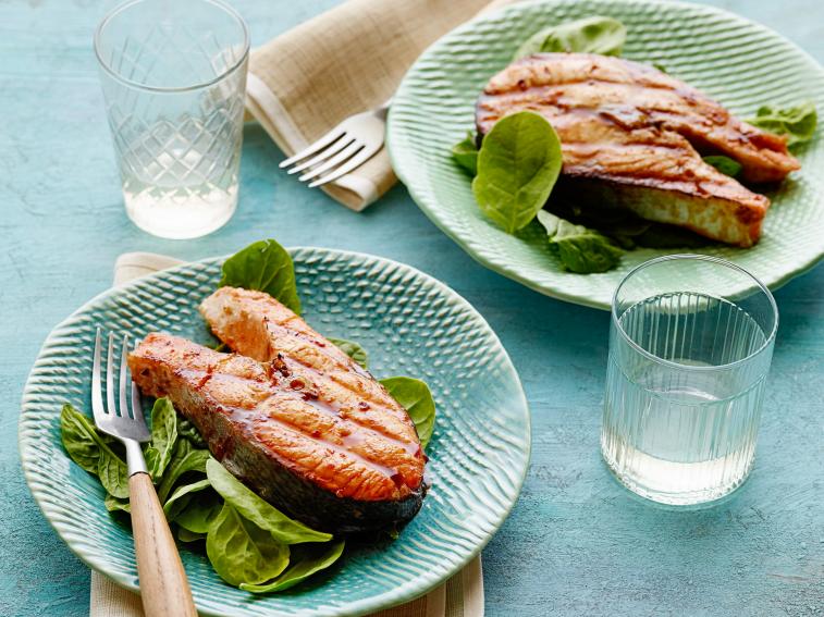 Grilled Salmon with Chinese Barbeque Sauce Recipe | Food Network